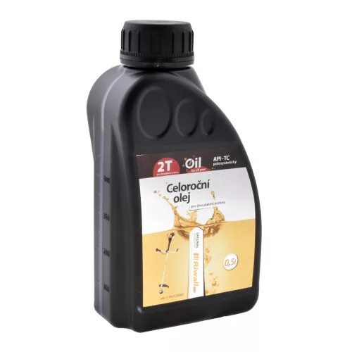 Riwall PRO kétütemű motorolaj 0,5 l – egész éves, benzinhez keverve fűkaszához, láncfűrészhez