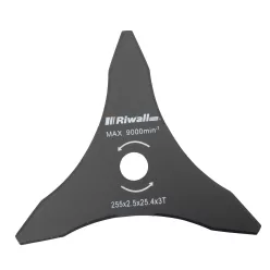   Riwall PRO háromfogú vágópenge bozótvágóhoz, 25,4 mm furattal – fás szárú gazhoz