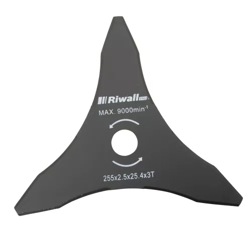 Riwall PRO háromfogú vágópenge bozótvágóhoz, 25,4 mm furattal – fás szárú gazhoz
