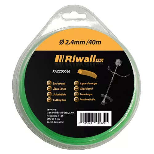 Riwall PRO vágódamil 2,4 mm, 40 m, négyzet keresztmetszetű – benzines fűkaszához