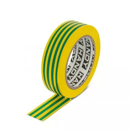 STALCO szigetelő szalag 15 mm x 10 m, sárga-zöld
