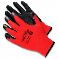 STALCO 10-es mártott poliészter kesztyű piros