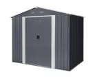 Riwall PRO RMSA 6x8 fém kerti tároló 2,4x1,7 m, nyeregtetős, zárható, antracit