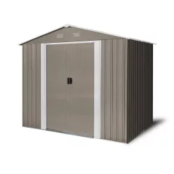   Riwall PRO RMSA 6x8 fém kerti tároló 2,4x1,7 m, nyeregtetős, zárható, barna