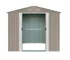Riwall PRO RMSA 6x8 fém kerti tároló 2,4x1,7 m, nyeregtetős, zárható, barna
