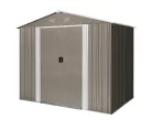 Riwall PRO RMSA 6x8 fém kerti tároló 2,4x1,7 m, nyeregtetős, zárható, barna