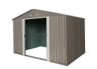 Riwall PRO RMSA 8x10 fém kerti tároló 3x2,4 m, nyeregtetős, zárható, barna
