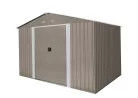 Riwall PRO RMSA 8x10 fém kerti tároló 3x2,4 m, nyeregtetős, zárható, barna