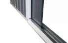 Riwall PRO RMSA 12x10 fém kerti tároló 3x3,7 m, nyeregtetős, zárható, antracit