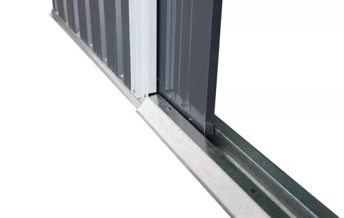 Riwall PRO RMSA 12x10 fém kerti tároló 3x3,7 m, nyeregtetős, zárható, antracit