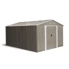 Riwall PRO RMSA 12x10 fém kerti tároló 3x3,7 m, nyeregtetős, zárható, barna