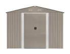 Riwall PRO RMSA 12x10 fém kerti tároló 3x3,7 m, nyeregtetős, zárható, barna