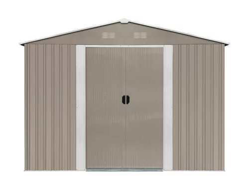 Riwall PRO RMSA 12x10 fém kerti tároló 3x3,7 m, nyeregtetős, zárható, barna