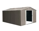 Riwall PRO RMSA 12x10 fém kerti tároló 3x3,7 m, nyeregtetős, zárható, barna