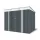 Riwall PRO RMSP 6x8 fém kerti tároló ház 240x183 cm, lapostetős, zárható, antracit