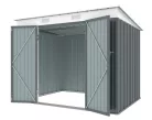 Riwall PRO RMSP 6x8 fém kerti tároló ház 240x183 cm, lapostetős, zárható, antracit
