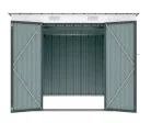 Riwall PRO RMSP 6x8 fém kerti tároló ház 240x183 cm, lapostetős, zárható, antracit
