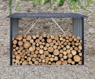 Riwall PRO RMWS 3x7 fém tűzifatároló 2x1,5 m, 2,2 m³, lejtős tetővel, antracit
