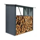 Riwall PRO RMWS 3x7 fém tűzifatároló 2x1,5 m, 2,2 m³, lejtős tetővel, antracit