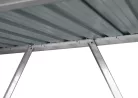 Riwall PRO RMWS 3x7 fém tűzifatároló 2x1,5 m, 2,2 m³, lejtős tetővel, antracit