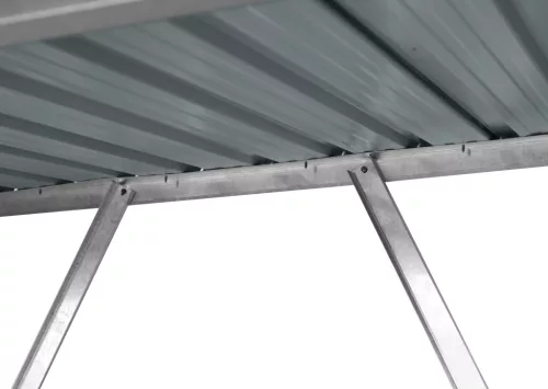 Riwall PRO RMWS 3x7 fém tűzifatároló 2x1,5 m, 2,2 m³, lejtős tetővel, antracit