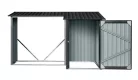 Riwall PRO RMWS 3x9 fém tűzifatároló fészerrel 2,7x1,6 m, zárható ajtóval, antracit