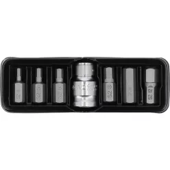 YATO Bit készlet (imbusz) 7 részes 4-12, L=30 mm 1/2"