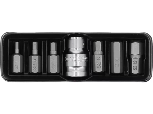 YATO Bit készlet (imbusz) 7 részes 4-12, L=30 mm 1/2"