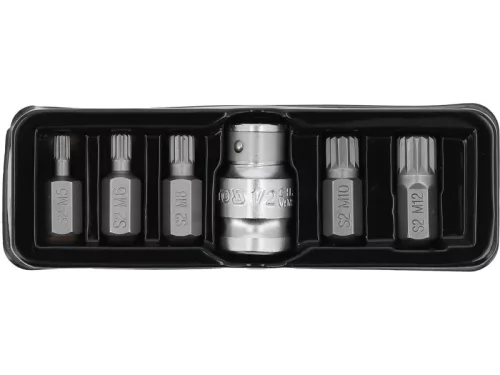 YATO Bit készlet 6 részlet SPLINE M5-M12 L=30 mm 1/2"