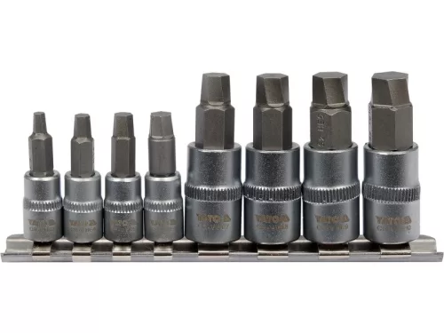 YATO Roncsolt imbuszcsavar kiszedő dugókulcs készlet 8 részes 1/4" 3/8"