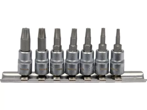 YATO Roncsolttorxcsavar kiszedő dugókulcs készlet 7 részes 1/4"