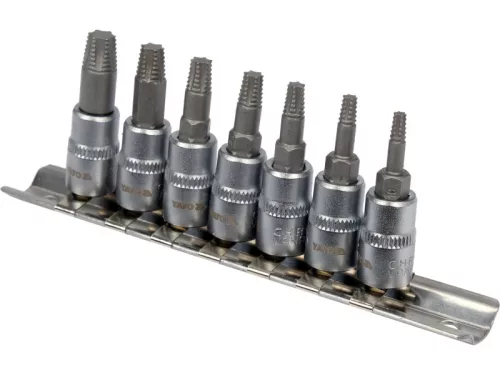 YATO Roncsolttorxcsavar kiszedő dugókulcs készlet 7 részes 1/4"