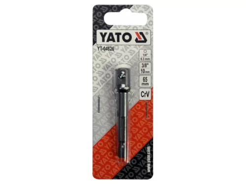 YATO Dugókulcs adapter 1/4" Hex -> 3/8" négyszög CrV