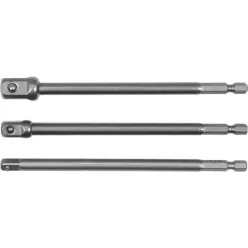   YATO Dugókulcs adapter készlet 3 részes 1/4" Hex -> 1/4", 3/8", 1/2" négyszög CrV