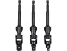 YATO Csuklós dugókulcs adapter készlet 3 részes 1/4" Hex -> 1/4" 3/8" 1/2" négyszög CrV