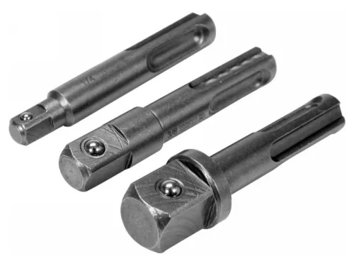 YATO Dugókulcs adapter készlet 3 részes SDS-Plus -> 1/4", 3/8", 1/2" négyszög