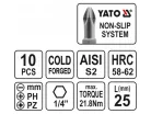 YATO Bithegy készlet 10 részes 25 mm