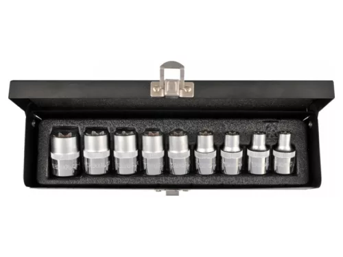 YATO Dugókulcs készlet 9 részes külső Torx 1/2" E10-E24 CrV