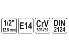 YATO Dugókulcs külső Torx 1/2" E14 CrV