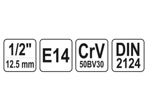 YATO Dugókulcs külső Torx 1/2" E14 CrV