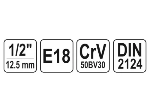 YATO Dugókulcs külső torx 1/2" E18 CrV