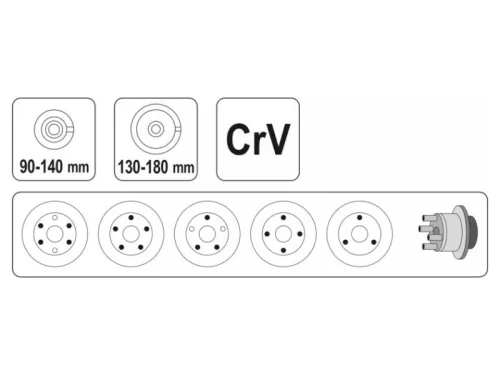 YATO Féktárcsa és fékdob lehúzó 90-140 mm, 130-180 mm CrV