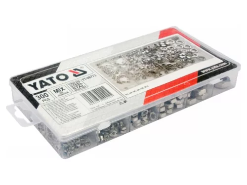 YATO Hatlapú inox csavaranya készlet 300 részes M3-M10