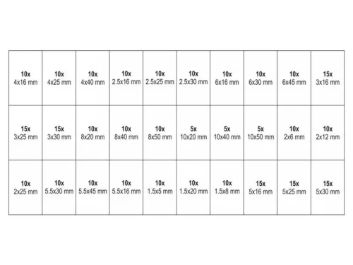 YATO Hasított illesztőszeg készlet 315 részes