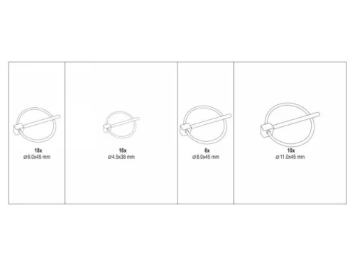 YATO Rugós biztosítószeg készlet 50 részes