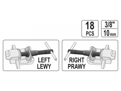 YATO Fékmunkahenger szerelő készlet 18 részes