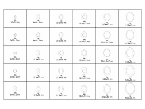 YATO Alumínium alátét készlet 300 db