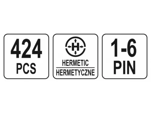 YATO Elektromos csatlakozó készlet 424 részes