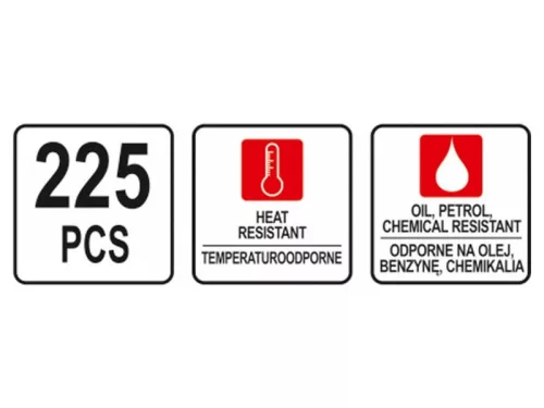 YATO O-gyűrű készlet 225 db