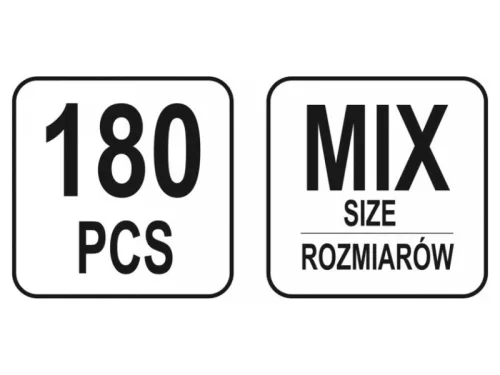 YATO Kábelátvezető gumigyűrű készlet 180 részes